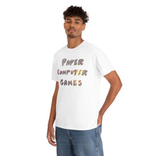 Paper Computer Games Title Logo Unisex Heavy Cotton Tee