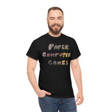 Paper Computer Games Title Logo Unisex Heavy Cotton Tee