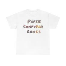 Paper Computer Games Title Logo Unisex Heavy Cotton Tee